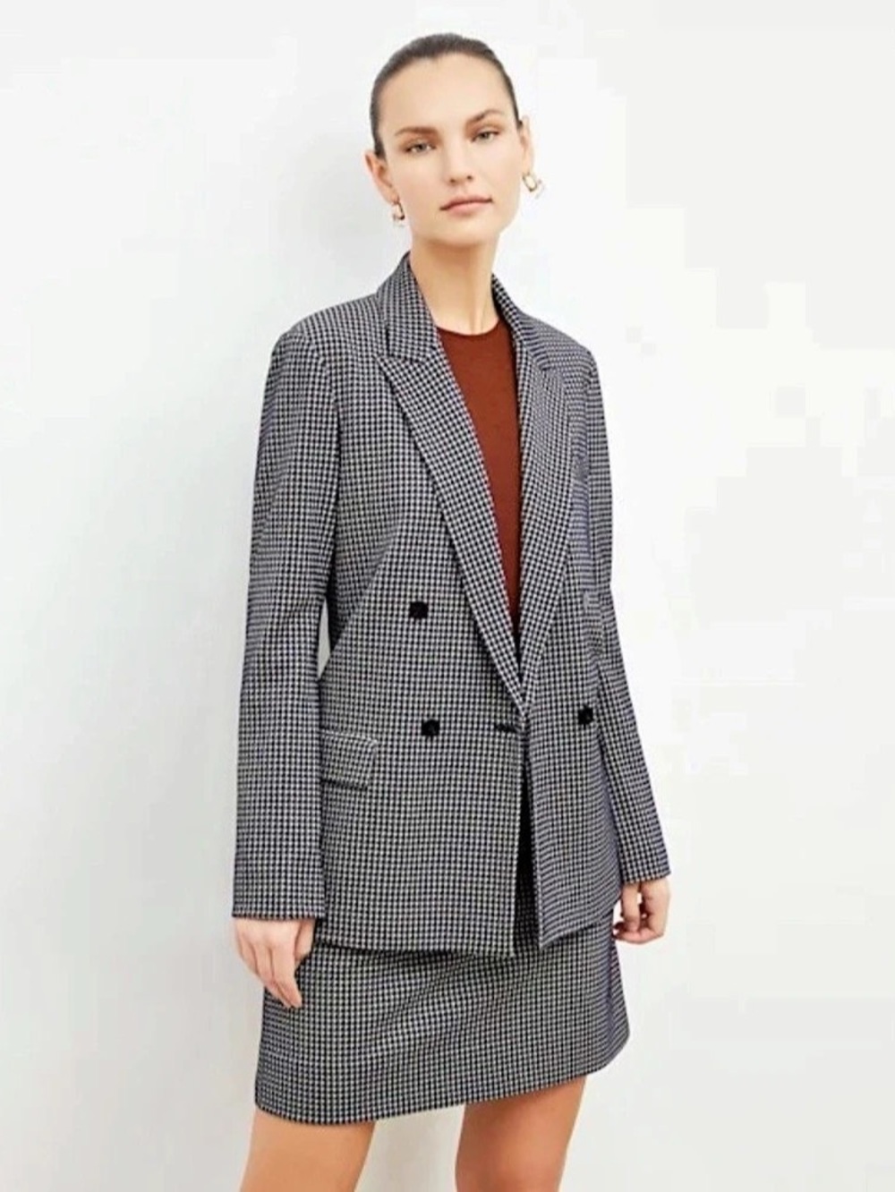 M.M.LaFleur The O'Hara Boyfriend Blazer - Stretch Houndstooth